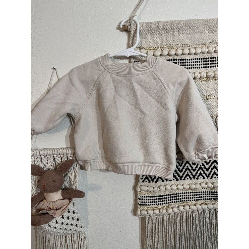 cream zara sweatshirt